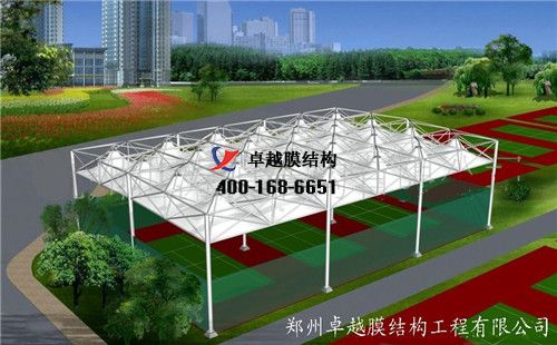 武威膜結(jié)構(gòu)網(wǎng)球場門球場籃球場（甘肅省武威市體育館）設計施工安裝案例