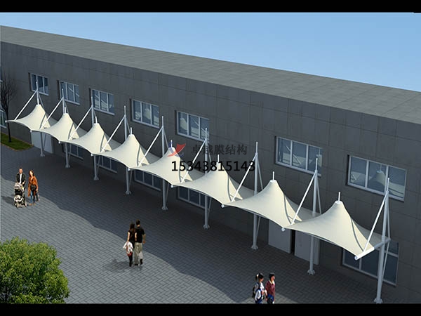 撫順市膜結(jié)構(gòu)雨棚工程設計施工案例 　　