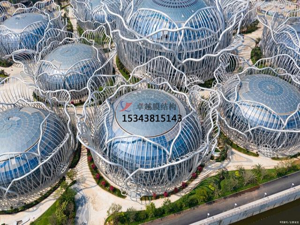 ETFE膜結(jié)構(gòu)項(xiàng)目【海南?？诤；◢u會(huì)議中心】正在施工中